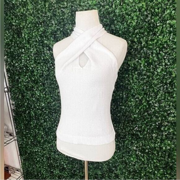 NWT 525 America Multi Wear White Halter Top - Sz Med - Picture 6 of 10